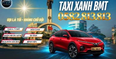 Taxi Xanh BMT – Dịch Vụ Taxi Điện 4–7 Chỗ Hiện Đại, Thân Thiện Môi Trường